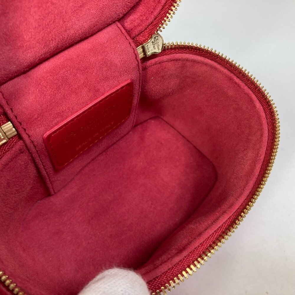 CHRISTIAN DIOR Red Leather Shoulder Bag - Picture 12 of 14